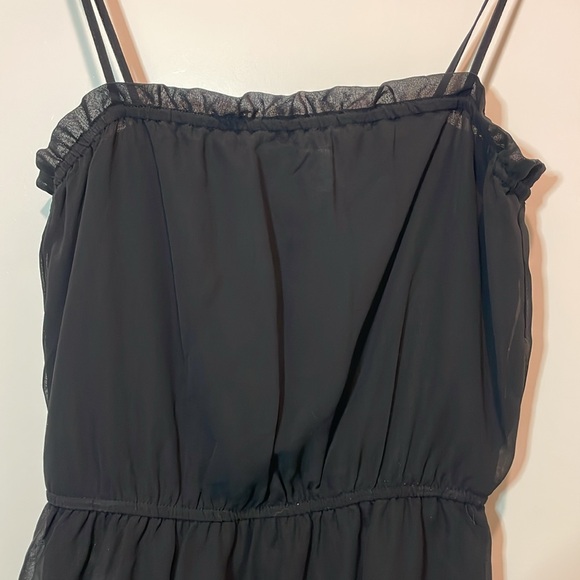 Divided H&M Black Dress with ruffles Size 4 - Picture 3 of 4